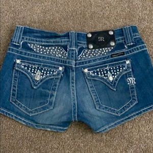 Miss Me Embellished Wings Jeans Shorts